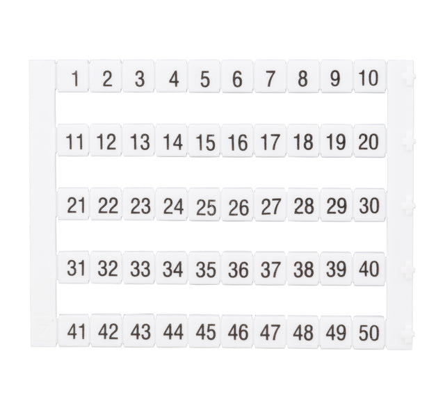 Markierungsetiketten DY 5 bedruckt von "1-50" (1-mal)