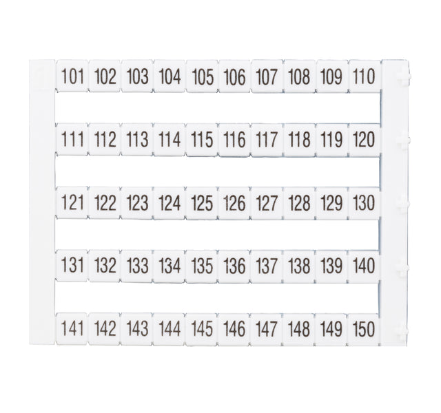 Markierungsetiketten DY 5 bedruckt von "101-150" (1-mal)