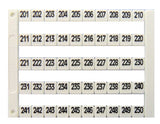 Markierungsetiketten DY 5 bedruckt von "201-250" (1-mal)