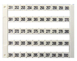 Markierungsetiketten DY 5 bedruckt von "251-300" (1-mal)