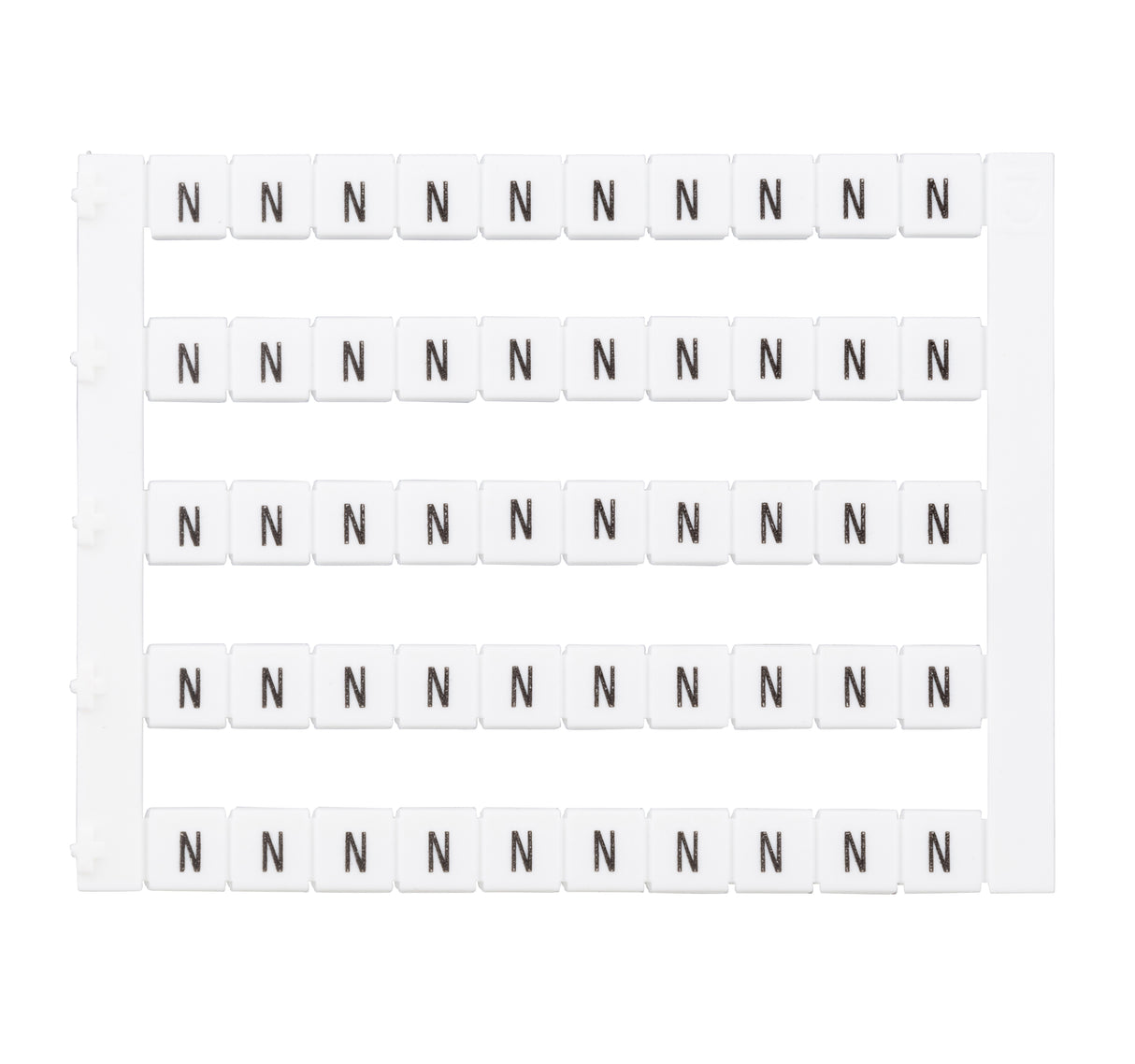Markierungsetiketten DY 5 bedruckt mit "N" (50-mal)
