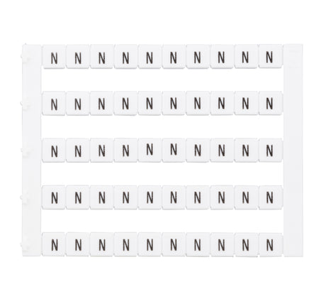 Markierungsetiketten DY 5 bedruckt mit "N" (50-mal)