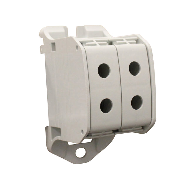 Foto: Aluminium / Kupfer Klemme, 1-polig, Doppel 50mm² grau