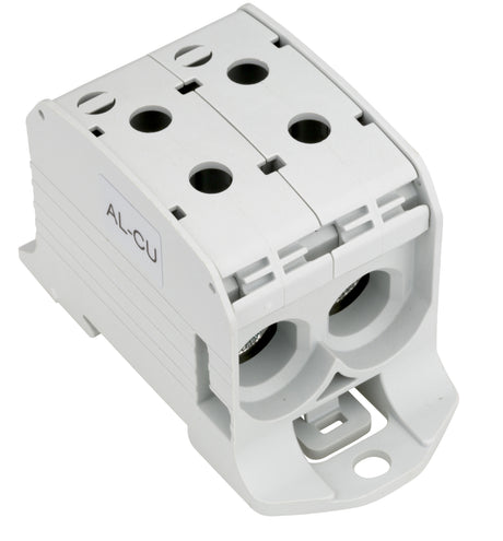 Aluminium / Kupfer Klemme, 1-polig, Doppel 95mm² grau