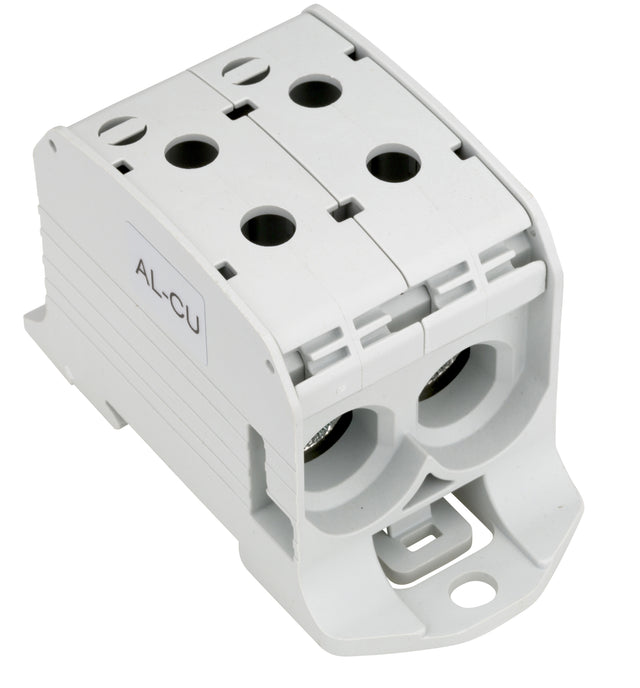Aluminium / Kupfer Klemme, 1-polig, Doppel 95mm² grau