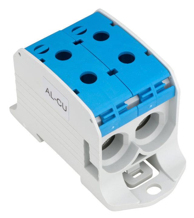 Aluminium / Kupfer Klemme, 1-polig, Doppel 95mm² blau