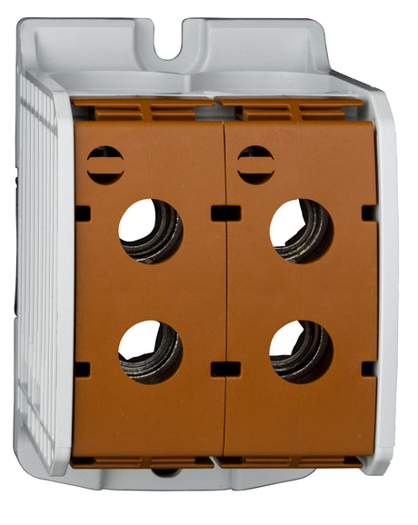 Aluminium / Kupfer Klemme, 1-polig, Doppel 185mm² braun