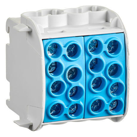 AL/CU Hauptleitungsabzweigklemme 35mm² 4 Zu 4 Ab, blau
