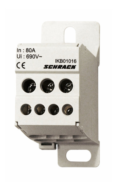 Anschlussblock, 1-polig, 80A, zu 3x16mm², ab 4x6mm²