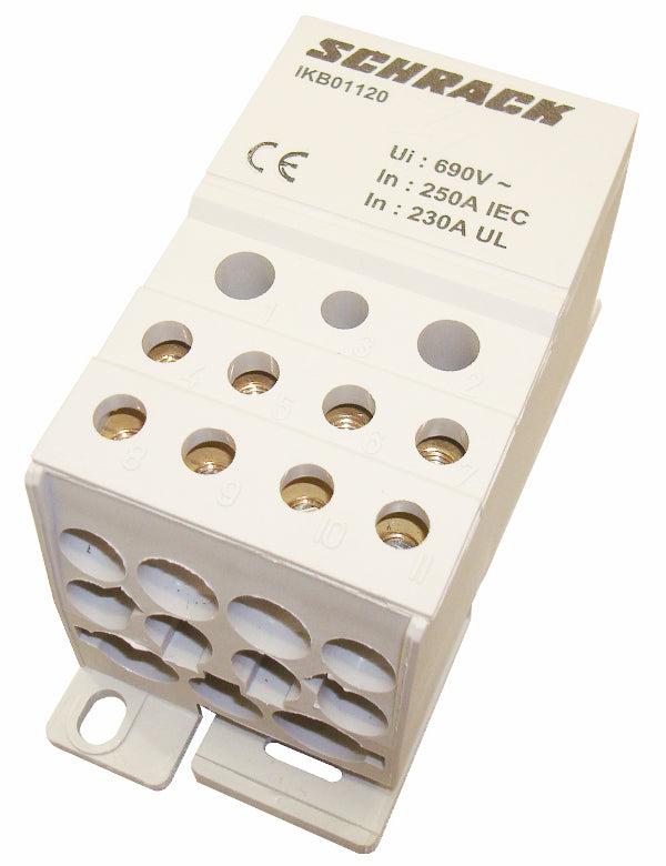 Anschlussblock,1-polig,250A,zu 1x120mm²,ab 2x35+5x16+4x10mm²