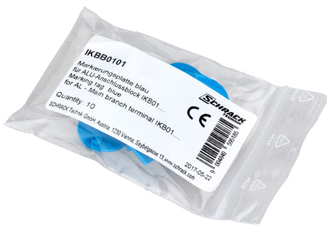 Markierungsplatte blau für ALU Anschlussblock IKB01…..