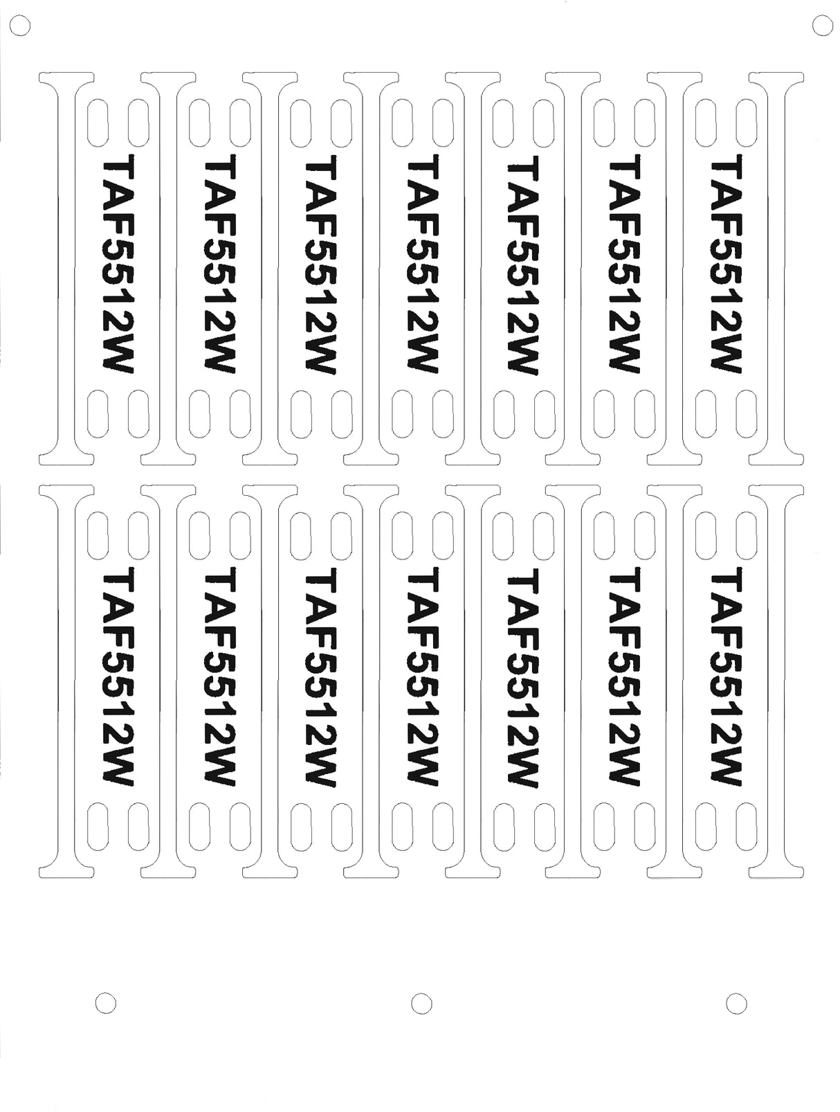 PVC-Beschriftungsetikett 55x12mm, weiß, für Kabelbinder