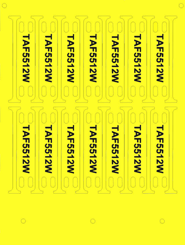 PVC-Beschriftungsetikett 35x10mm für Kabelbinder, gelb