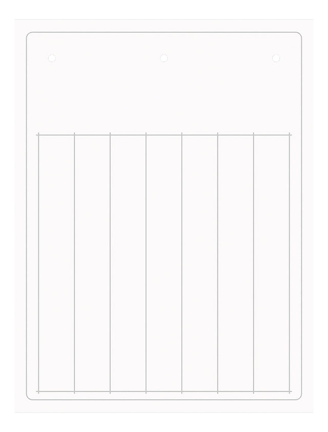 Beschriftungsstreifen PVC 15x107,5mm, weiß