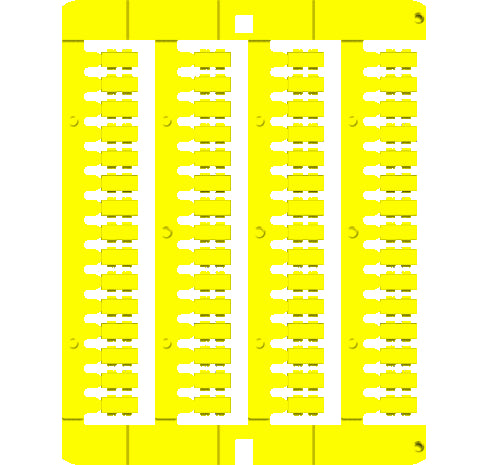Polycarbonat Kabelbeschriftungsetikett 4x15mm, gelb