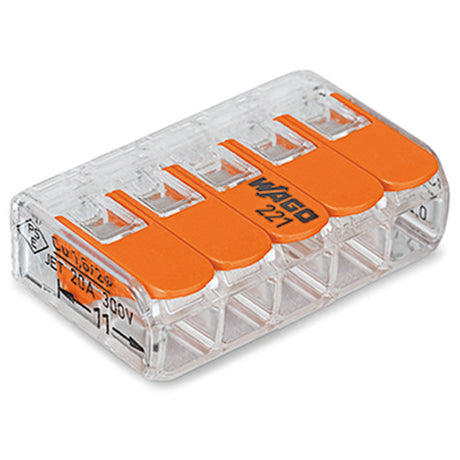 Wago-Verbindungsklemme 5 x 0,2-4 mm²