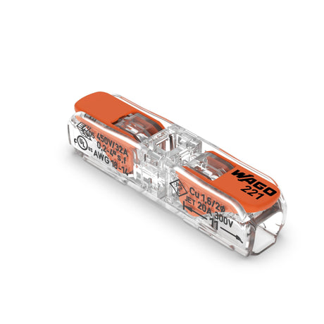 Durchgangsverbinder mit Hebel, max 4mm², 2 Leiter