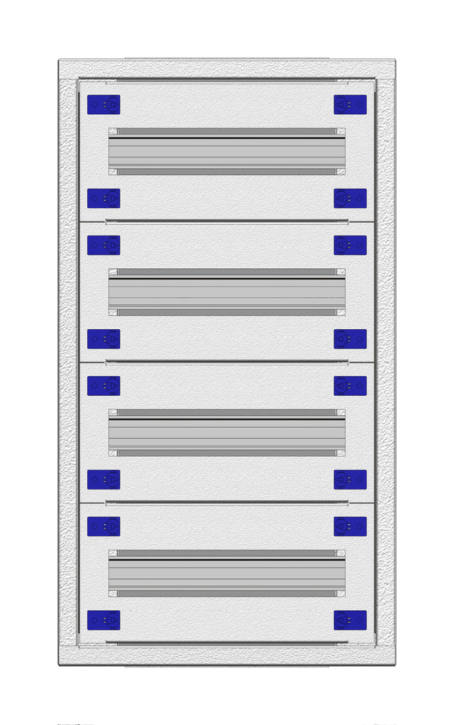 Installationsverteiler Einsatz 1-12K, 4-reihig, komplett