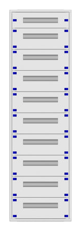 Installationsverteiler Einsatz KVN 60mm, 2-39K, 10-reihig