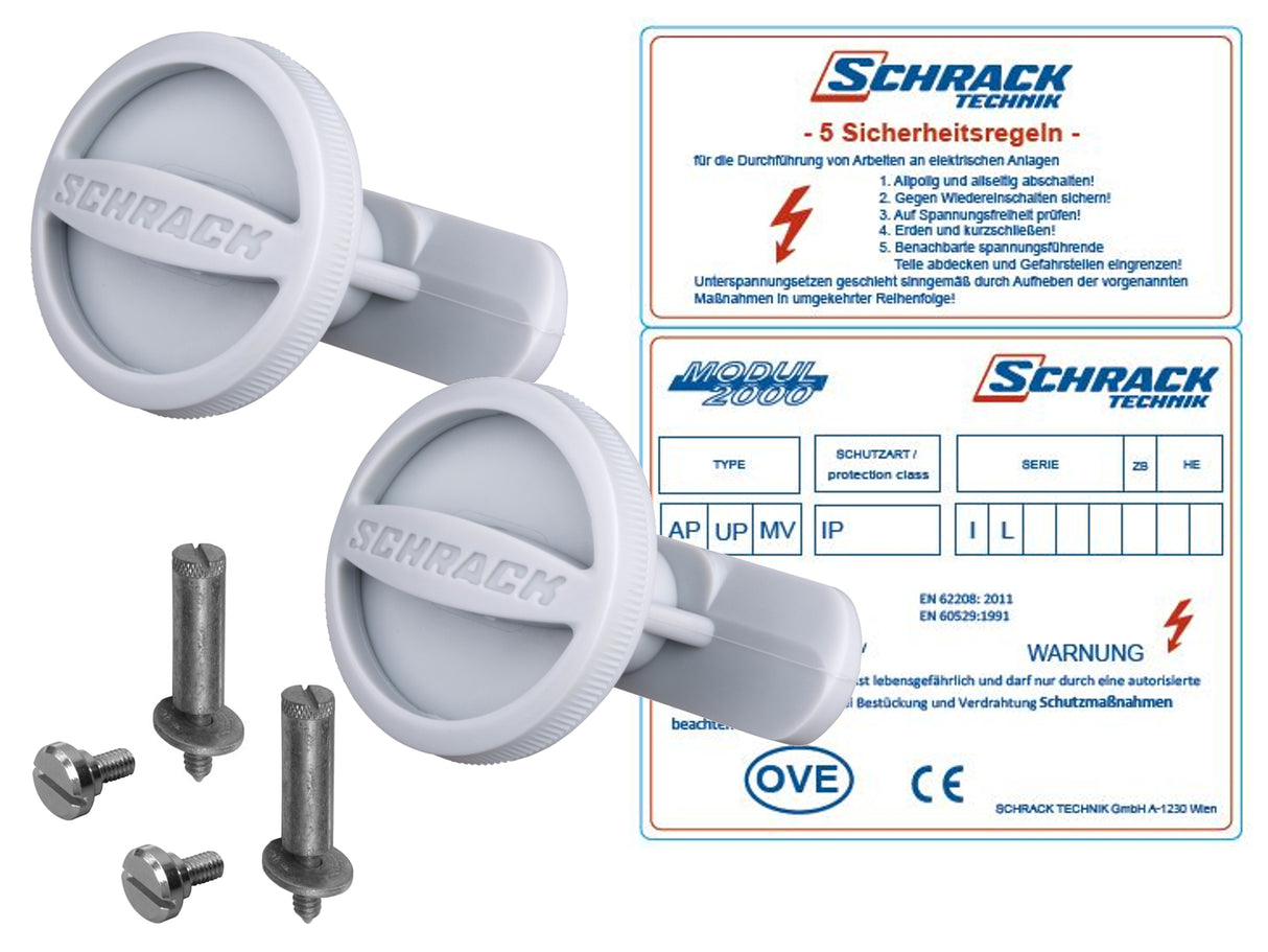 Beipack M2000 Set AP ab 28 Modulhöhen RAL7035 2 Drehriegel