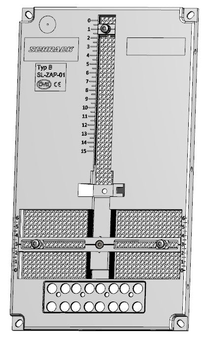 Zählertafel grau mit Kunststoffbefestigung, OVE 8640, Typ B