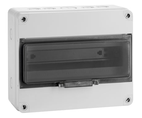 Foto: Automatengehäuse, 12TE, 1-reihig Klappdeckel, RAL7035, IP65