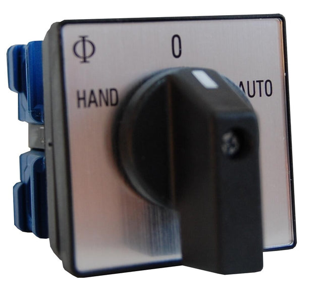 Umschalter, Hand-0-Auto, Fronteinbau 4Loch, 20A, 2-polig