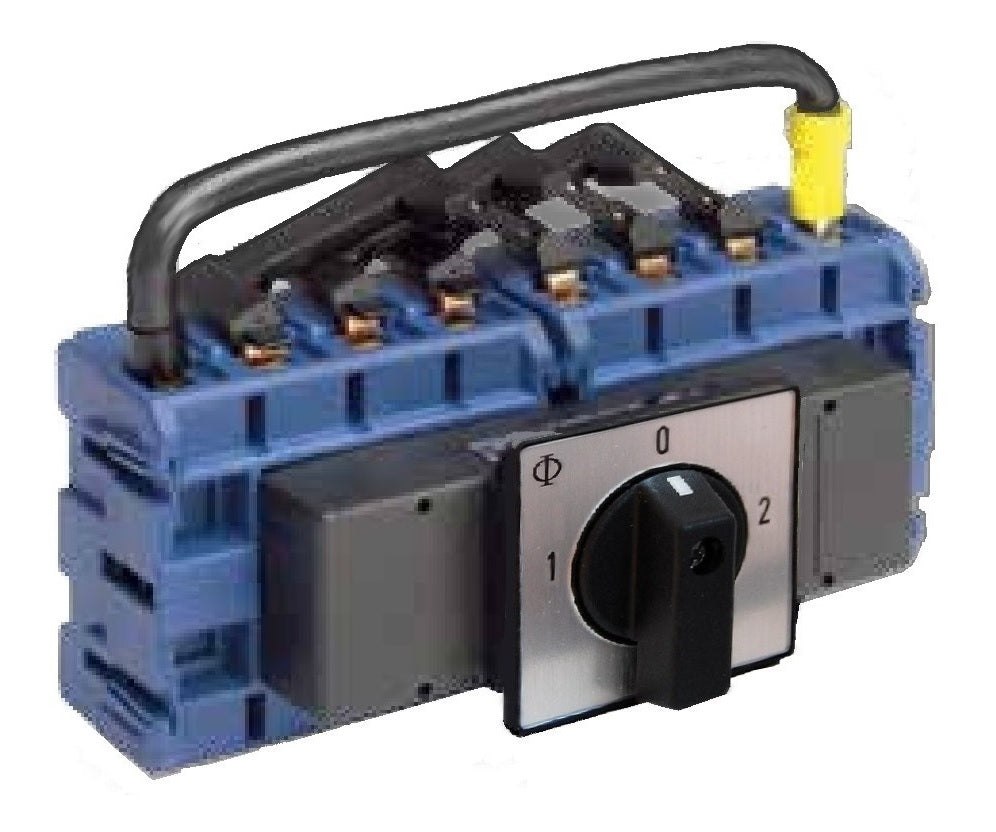 Umschalter 1-0-2, 4-polig, Fronteinbau, 25A, 7,5kW