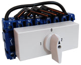 Umschalter 1-0-2, 4-polig, Reiheneinbau, 40A, 15kW