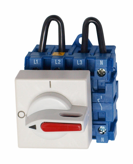 Hauptschalter 2 pol. 12A, 500VDC, Reiheneinbau