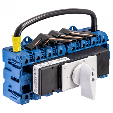 Umschalter Netz-0-Notstrom, Reiheneinbau, 4-polig, 160A