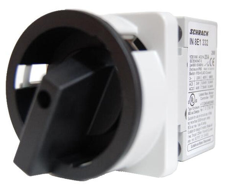 Hauptschalter 3-polig, Fronteinbau 4-Lochbef. 25A, 10kW