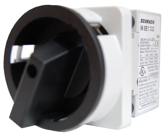 Hauptschalter 3-polig, Fronteinbau 4-Lochbef. 40A, 16kW
