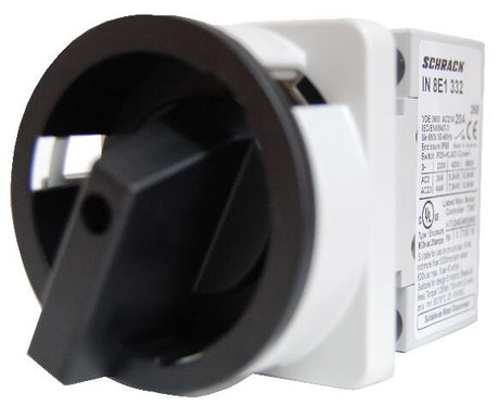 Hauptschalter 3-polig, Fronteinbau 4-Lochbef. 40A, 16kW