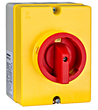 Not-Aus Reparaturschalter 4-polig, 32A, 11kW, IP65, absperrb