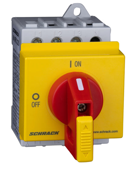Not-Aus Hauptschalter 3-polig, Reiheneinbau, 40A, 16kW