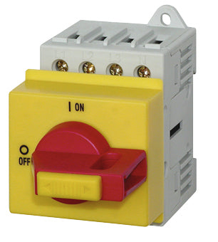Not-Aus Hauptschalter 4-polig, Reiheneinbau, 20A, 7,5kW