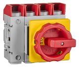 Not-Aus Hauptschalter 4-P, Fronteinbau,4-Lochbefestigung100A