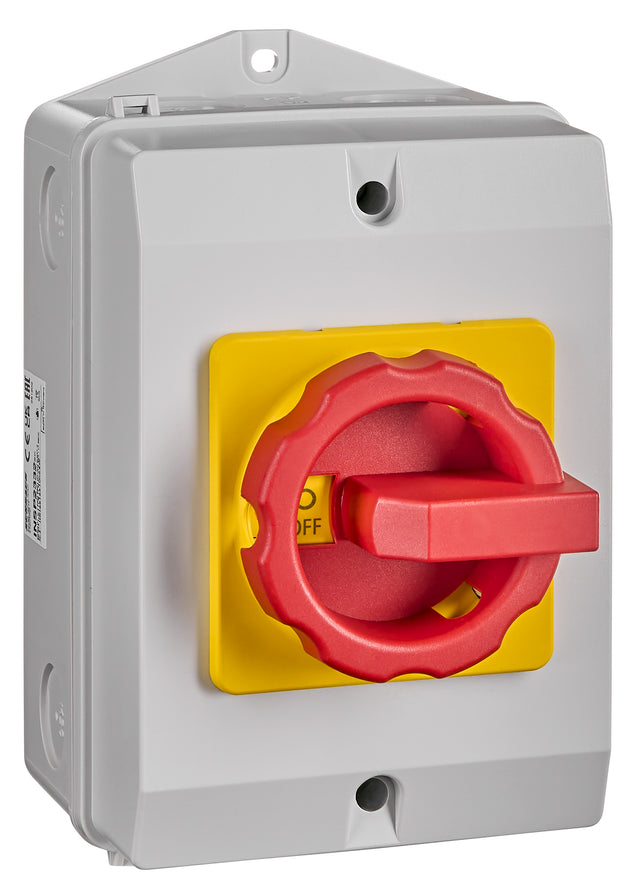 Not-Aus Reparaturschalter 3-polig, 32A, IP65, absperrbar