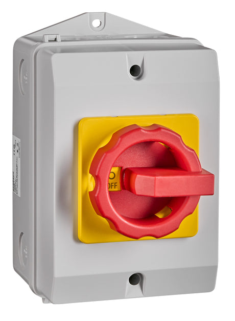 Not-Aus Reparaturschalter 3-polig, 40A, IP65, absperrbar