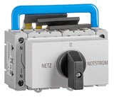 Umschalter Netz-0-Notstrom, Reiheneinbau, 4-polig, 20A