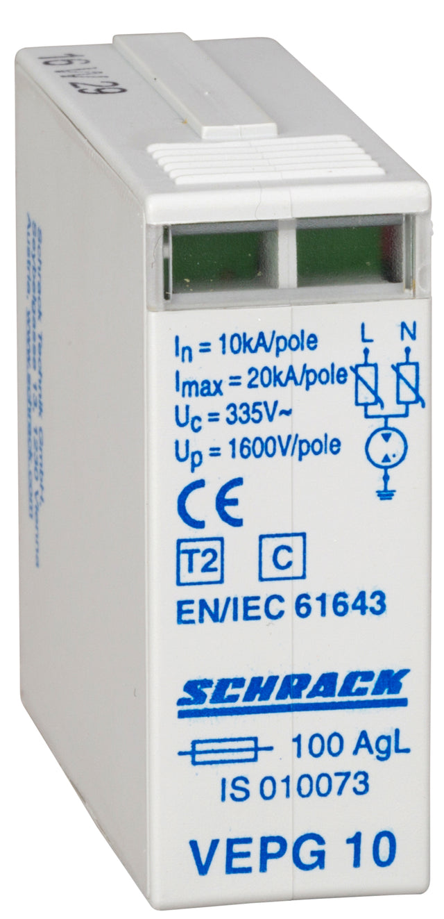 Foto: C-Ableiter-Modul 1-phasig L+N 10kA 335V