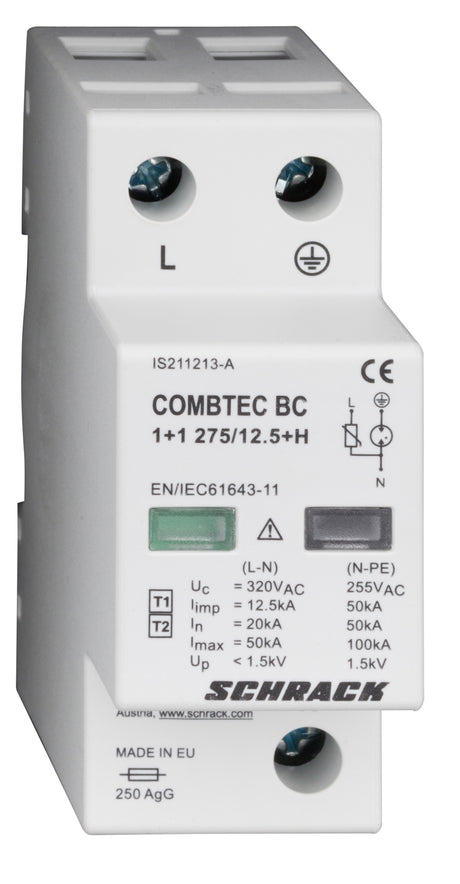 Foto: Blitz-/Überspannungsableiter 1+1 TT,I+II(B+C),275V,12,5kA