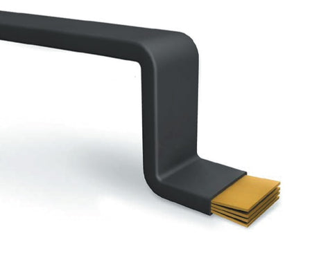 Foto: Lamellierte Kupferschiene, 10x32x1, isoliert, 2m lang