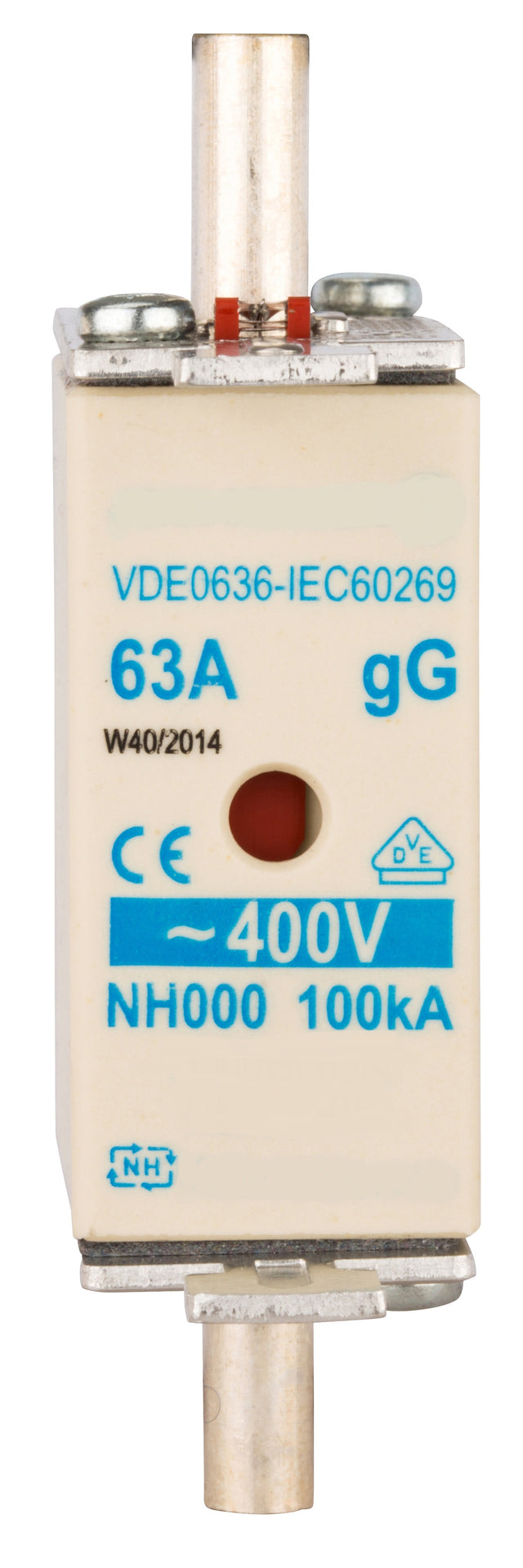 Foto: NH-Sicherungseinsatz, Größe 00 (000), 40A, 400VAC