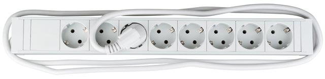 Foto: 19" Netzleiste 8xSchuko, Profil PVC 1.25HE