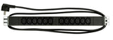 Foto: 19" Netzleiste 12xIEC C13, Profil ALU 1HE, 2m-Kabel, schwarz