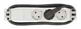 Foto: 10" Netzleiste 3x Schuko, Profil ALU 1HE, 2m-Kabel, RAL7035