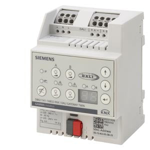 KNX/DALI Gateway Twin,2 Linien, für max. 2 x 64 DALI-EVGs