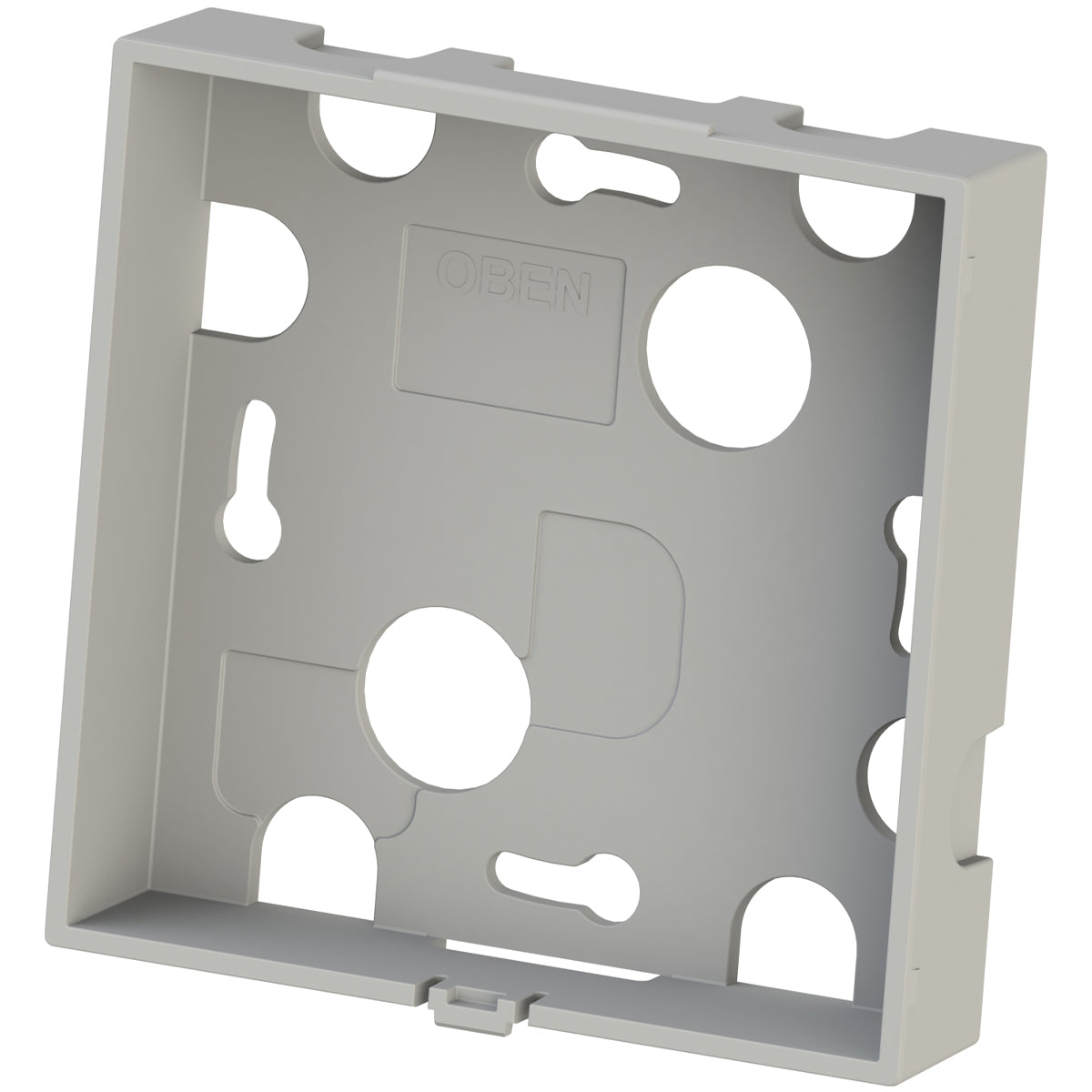 Rückwand für Aufputz-Verkabelung eines 80x80mm Sensors